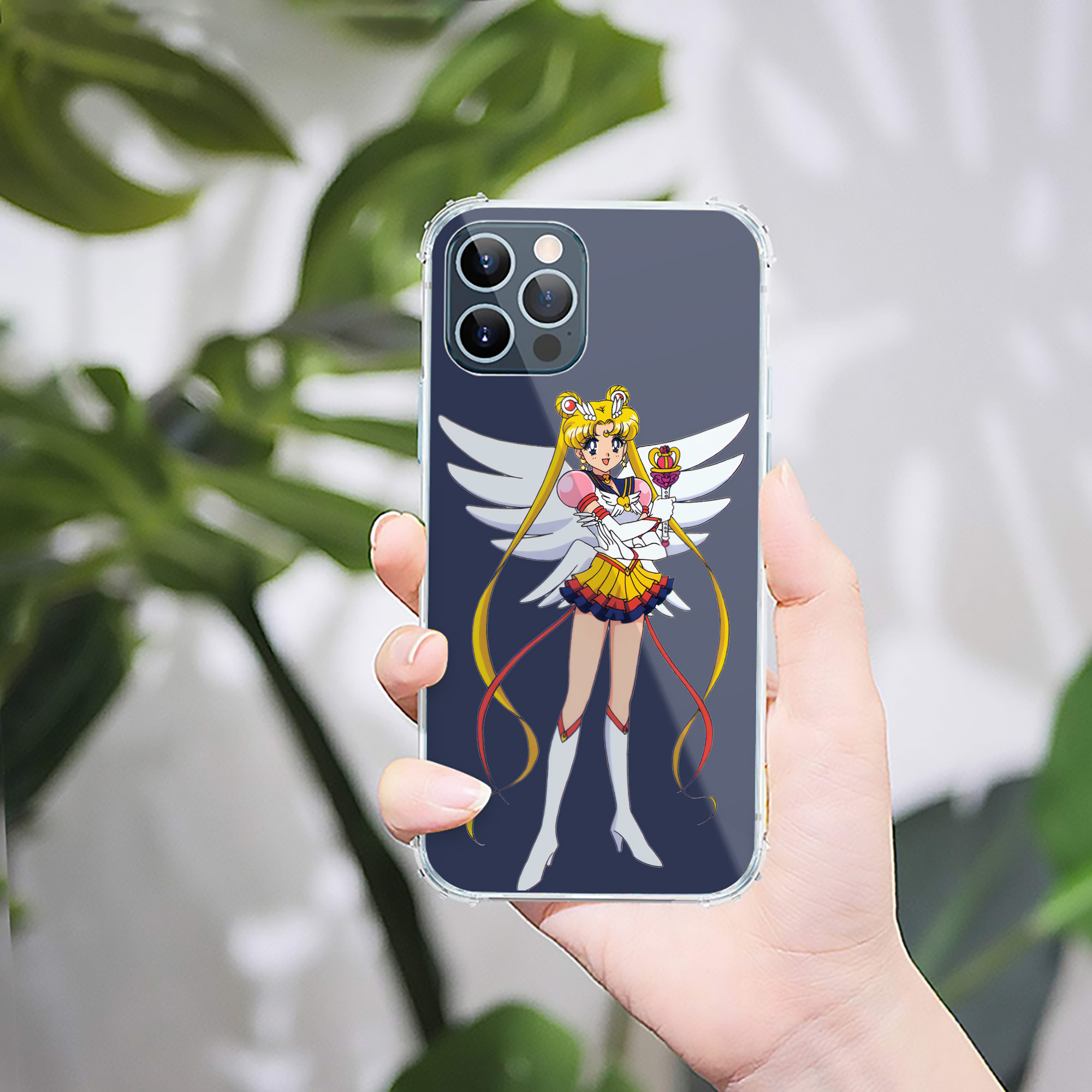 （画像用） 美少女戦士セーラームーン 月野 うさぎ つきの うさぎ Sailor Moon Tsukino Usagi 【iPhone 12シリーズ対応】透明スマホケース（クリアソフトケース）